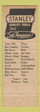 Matchbook Cover - Stanley Tools Bidwell Hardware Hartford CT