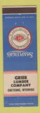 Matchbook Cover - Shapleigh's Tools Grier Lumber Cheyenne WY