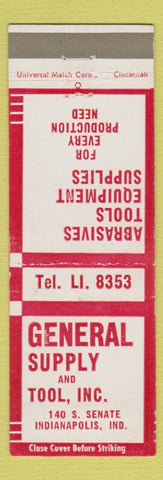 Matchbook Cover - General Supply and Tool Indianapolis IN