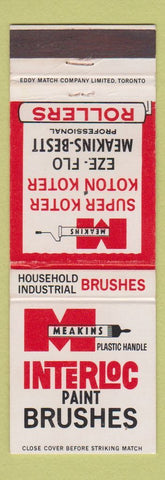 Matchbook Cover - Meakins Plastic Handle Interlock Paint Brushes Canada
