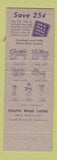 Matchbook Cover - South Bend Tools IN 1956 Lathes Drill Presses Milling