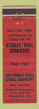 Matchbook Cover - Columbia Tool Steel Company Cleveland OH