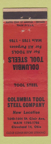 Matchbook Cover - Columbia Tool Steel Company Cleveland OH