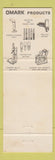 Matchbook Cover Omark Industries Portland OR Construction Manufacturing Products