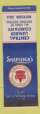 Matchbook Cover - Shapleigh's Tools Cutlery Central Lumber Matheson Colorado