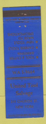 Matchbook Cover - United Tool Salvage New York City