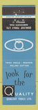 Matchbook Cover - Qualcut Tools Sheffield UK Bryant May