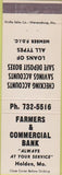 Matchbook Cover - Farmers Commercial Bank Holden MO