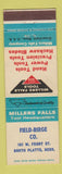 Matchbook Cover - Millers Falls Tools Field Birge North Platte NE