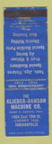 Matchbook Cover - Klieber Dawson Machine Tools Indianapolis IN 1943 WORN