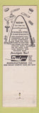 Matchbook Cover - Carr Lane Drill Bushings St Louis MO tools