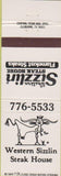 Matchbook Cover - Western Sizzlin Steak House Waco TX