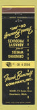 Matchbook Cover - Frank Bancroft Grinding Wheels Abrasive Products Dearborn MI