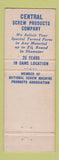 Matchbook Cover - Central Screw Products Detroit MI
