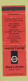 Matchbook Cover - Black and Decker Power Tools Cape Down Durban South Africa