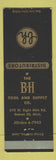 Matchbook Cover - BH Tool and Supply Detroit MI