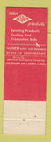 Matchbook Cover - Walter Cavender De Sta Co Toggle Clamps Tools Dayton OH