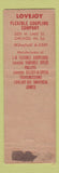 Matchbook Cover - Love Joy Pulleys Chicago IL