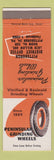 Matchbook Cover - Peninsular Gridning Wheels Pittsburgh PA