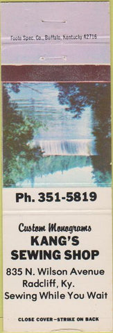 Matchbook Cover - Kang's Sewing Shop Radcliff KY