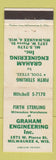 Matchbook Cover - Graham Engineering Firth Sterling Tool Steel Milwaukee WI WEAR