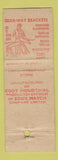 Matchbook Cover - Quik Way Brackets Eddy Industrial Canada match