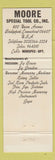 Matchbook Cover - Moore Tools 1974 Bridgeport CT