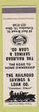 Matchbook Cover - Railroad Savings and Loan Columbus OH