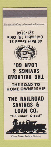 Matchbook Cover - Railroad Savings and Loan Columbus OH