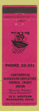 Matchbook Cover - Continental Muskegon Employees Credit Union MI