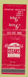 Matchbook Cover - Iron Inn Hotel Grill Iron River MI WEAR
