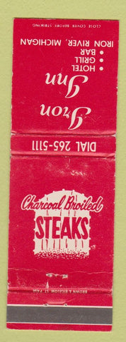 Matchbook Cover - Iron Inn Hotel Grill Iron River MI WEAR