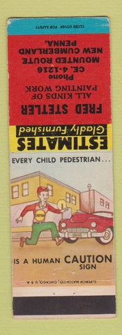 Matchbook Cover - Fred Stetler Painting New Cumberland PA