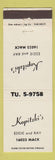 Matchbook Cover - Kopitzki's Detroit? MI