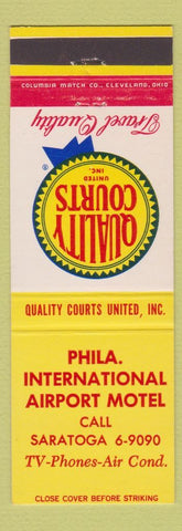 Matchbook Cover - Philadelphia Int Airport Motel PA Quality Court