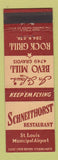Matchbook Cover - Schneithorst Restaurant St Louis MO Airport