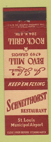 Matchbook Cover - Schneithorst Restaurant St Louis MO Airport