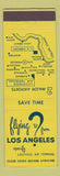 Matchbook Cover - Lockheed Air Terminal Los Angeles CA