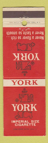 Matchbook Cover - York Imperial Size Cigarette