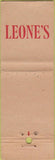 Matchbook Cover - Leone's New York City CREASE