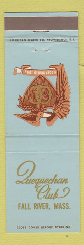 Matchbook Cover - Quequechan Club Fall River MA