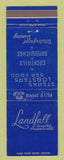 Matchbook Cover - Landfall Restaurant Woods Hole MA