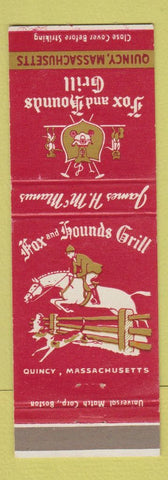Matchbook Cover - Fox and Hounds Grill Quincy MA