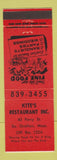 Matchbook Cover - Kite's Restaurant South Grafton MA