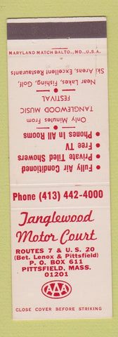 Matchbook Cover - Tanglewood Motor Court Pittsfield MA