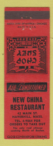Matchbook Cover - New China Restaurant Haverhill MA