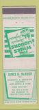 Matchbook Cover - James McHugh Liquor Watertown MA