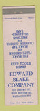 Matchbook Cover - Edward Blake Tools Grinding Sharpening West Newton MA