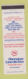 Matchbook Cover - Sheraton Lincoln Inn Worcester MA