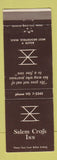 Matchbook Cover - Salem Cross Inn West Brookfield MA